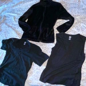 Childrens place fleece jacket with tank and polo tee 3pc bundle XXL